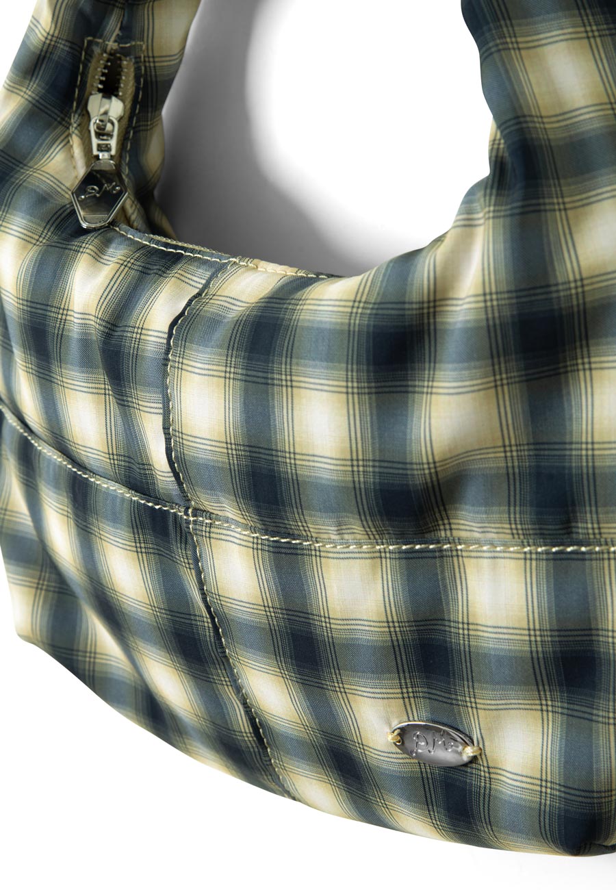 Damson Madder Roo Check Tie Bag Cardamon Check
