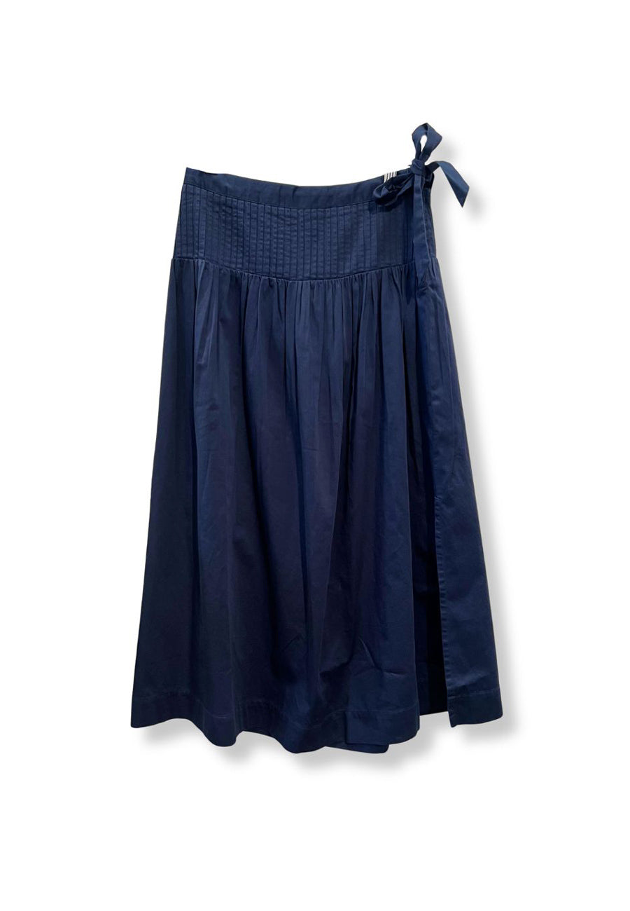 Damson Madder Josie Midi Skirt Navy