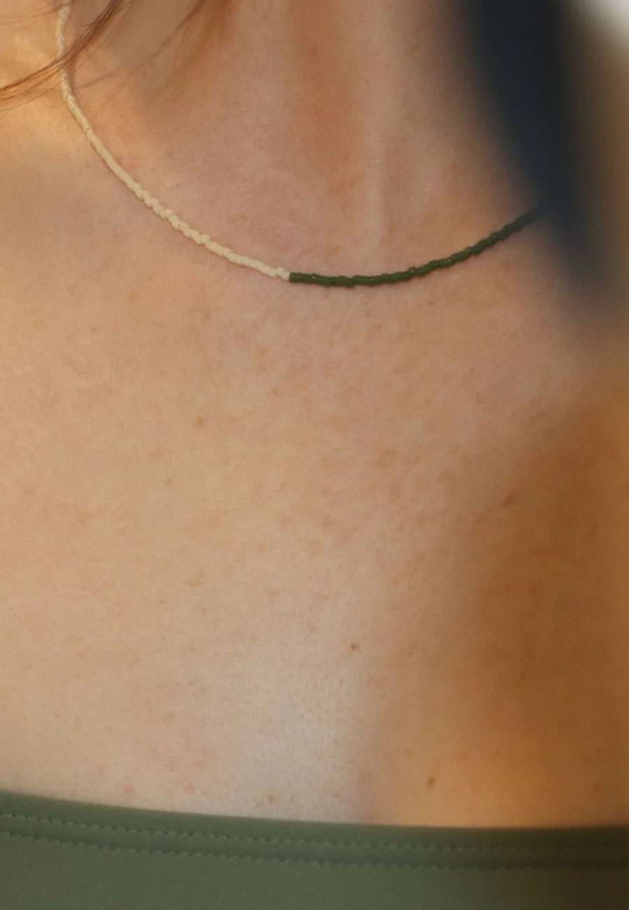 Ettori Cora Necklace Pistachio & Sand