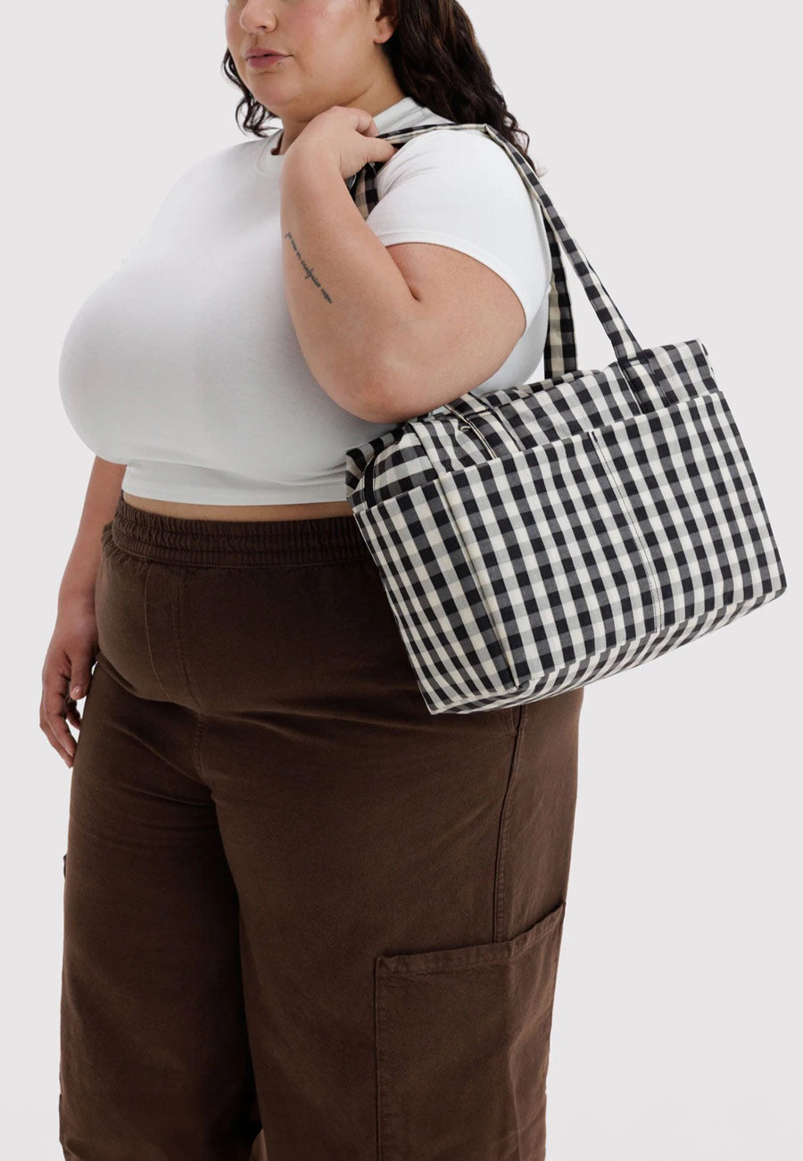 Baggu Everyday Cloud Bag Black and Cream Gingham
