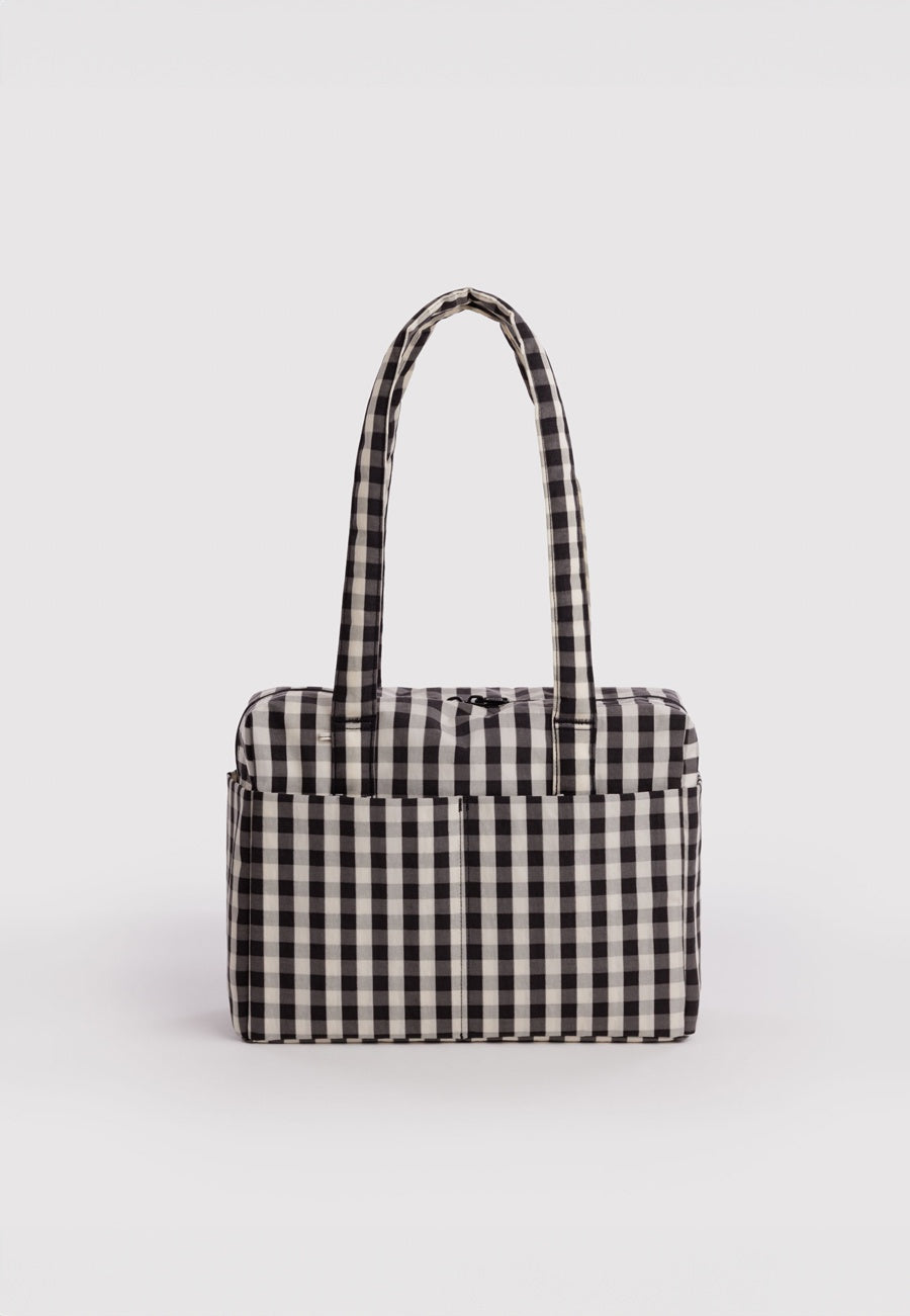 Baggu Everyday Cloud Bag Black and Cream Gingham