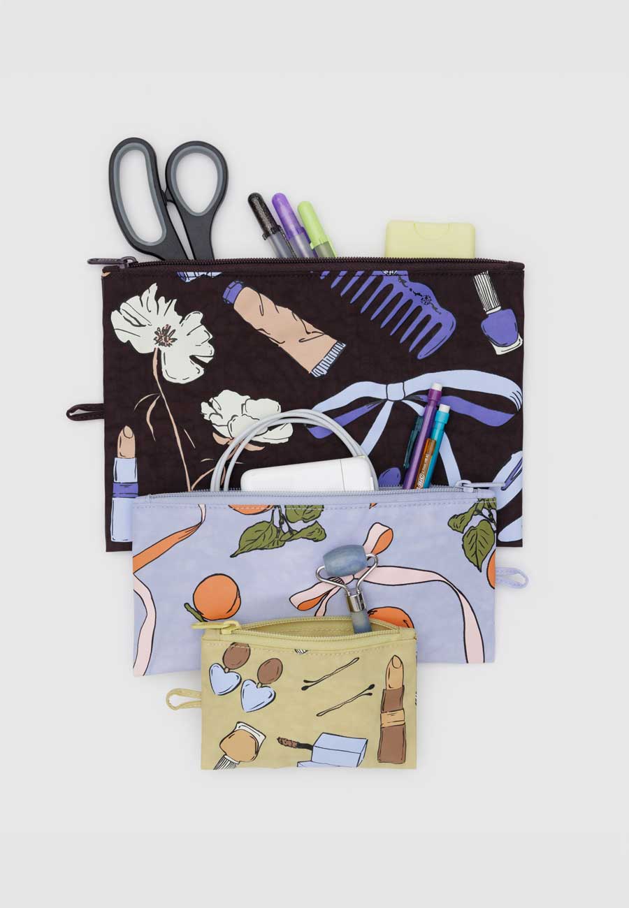 Baggu Flat Pouch Set Get Ready With Me
