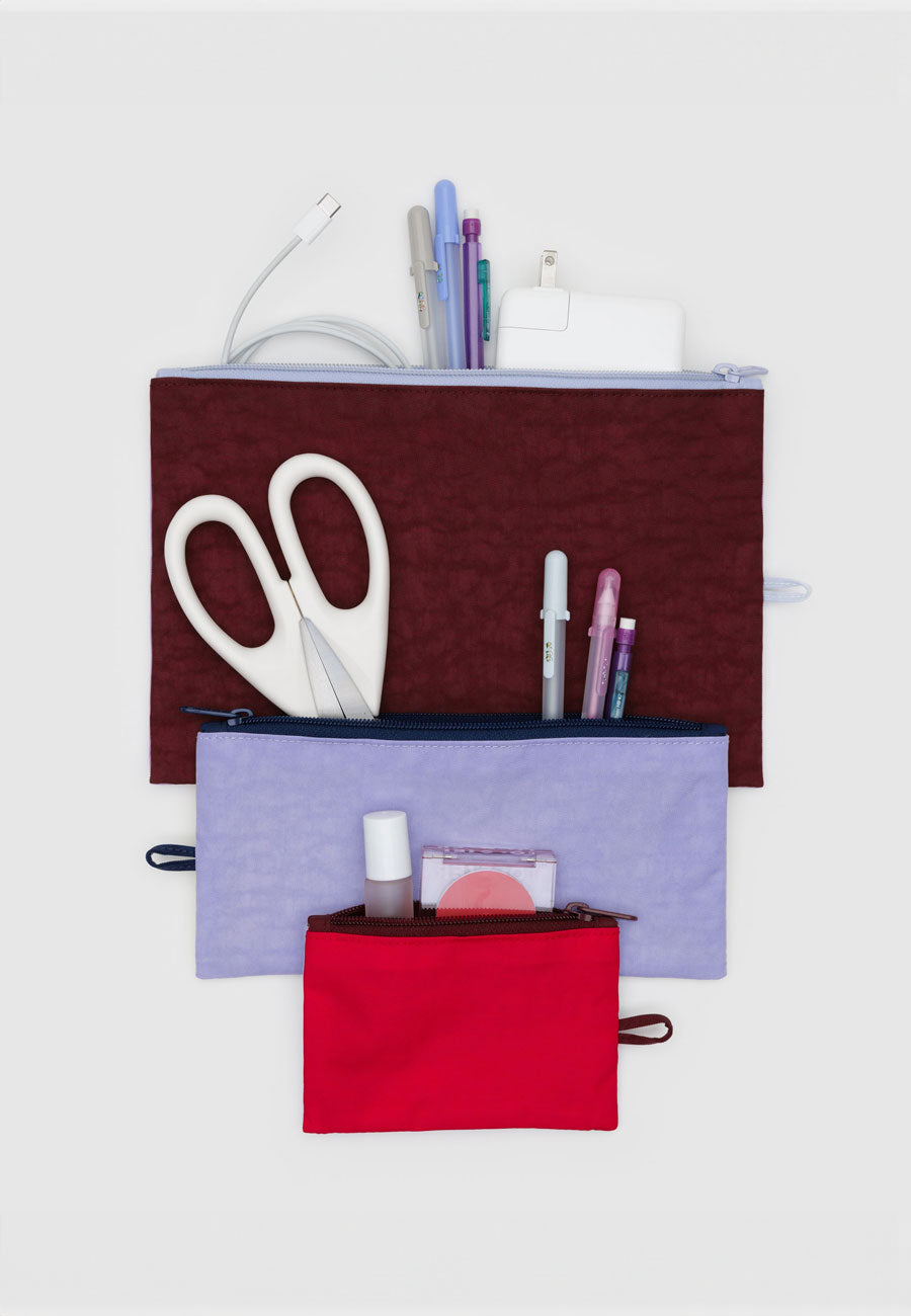 Baggu Flat Pouch Set Kaleidoscope Mix