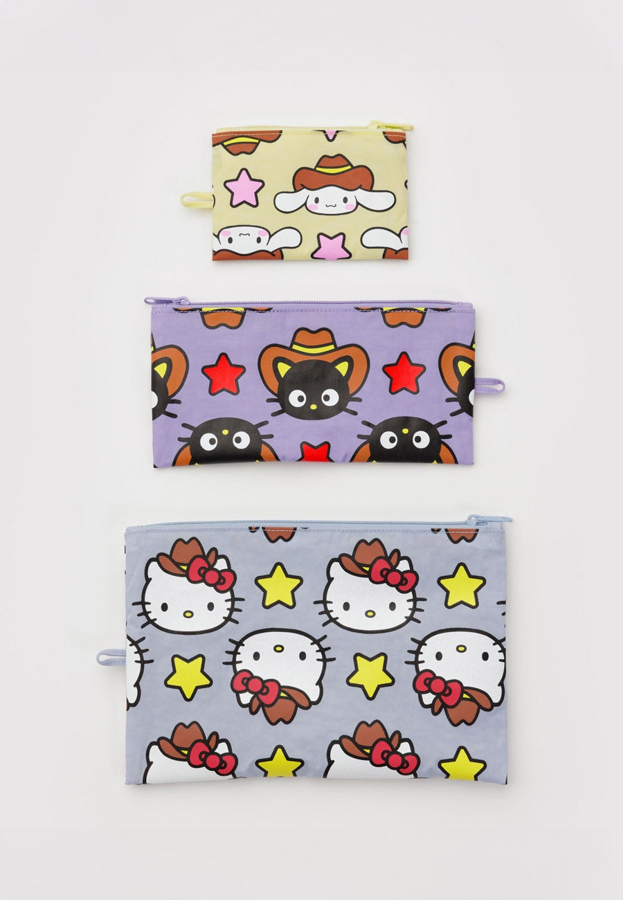 Baggu Flat Pouch Set Hello Kitty & Friends Western