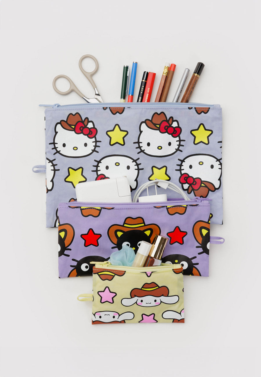 Baggu Flat Pouch Set Hello Kitty & Friends Western
