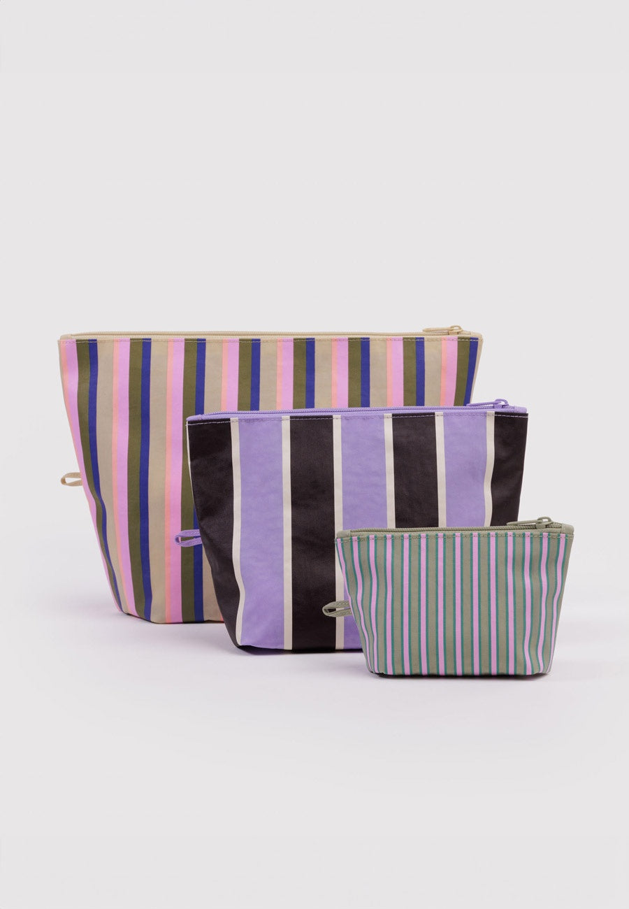 Baggu Go Pouch Set Candy Shop Stripes