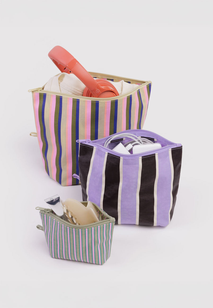 Baggu Go Pouch Set Candy Shop Stripes