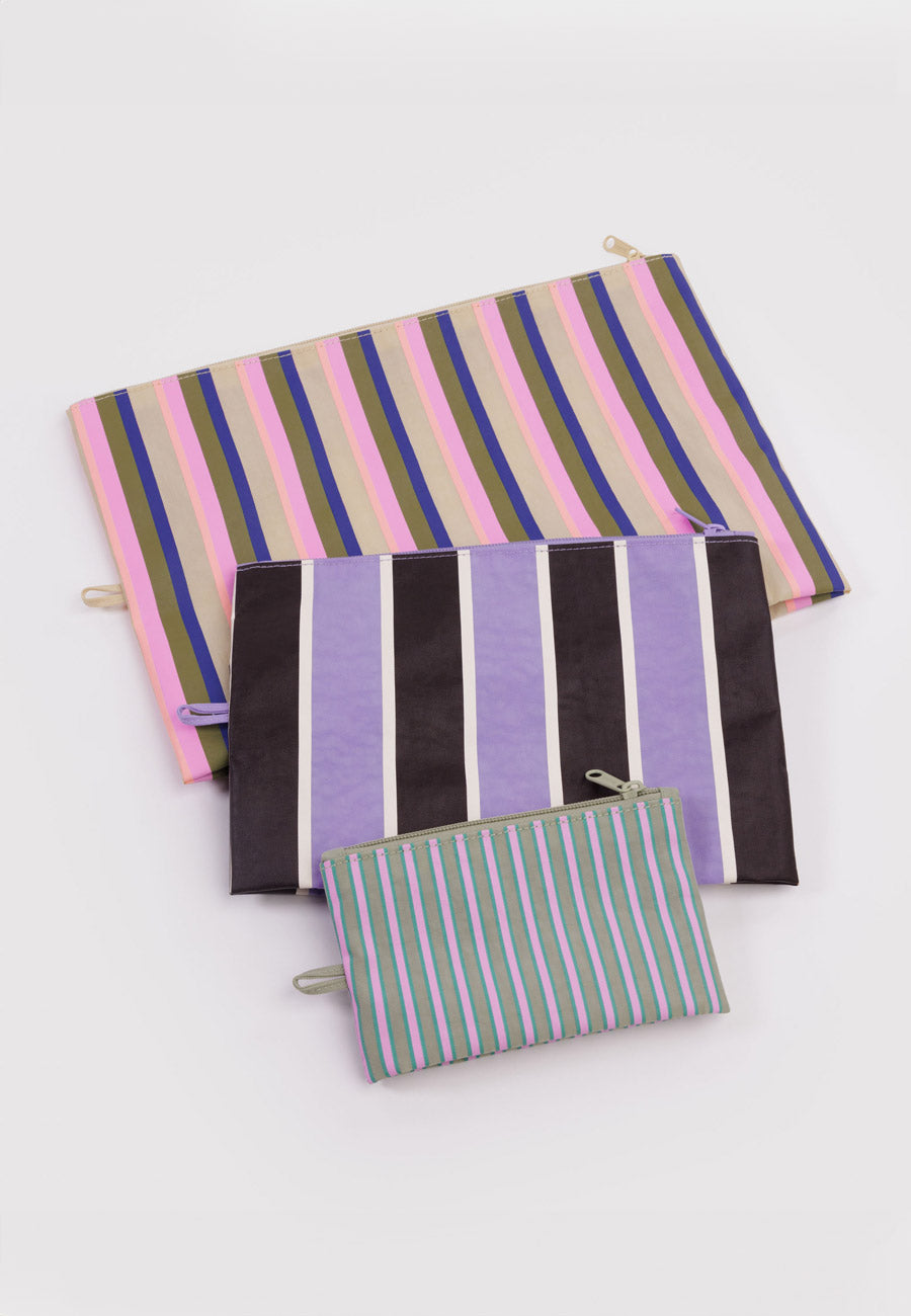 Baggu Go Pouch Set Candy Shop Stripes