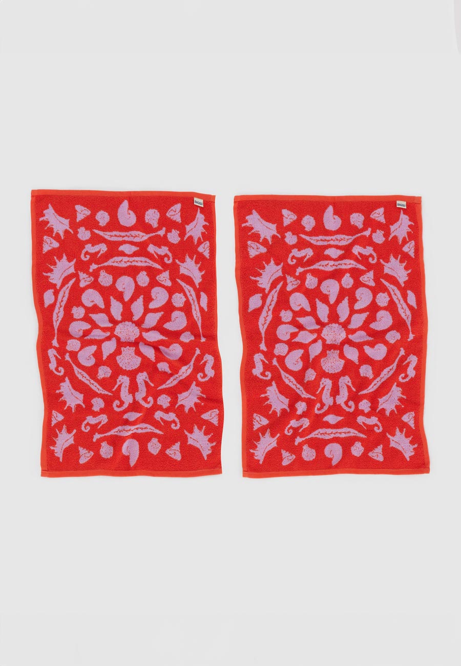 Baggu Hand Towel Set of 2 Sea Shells