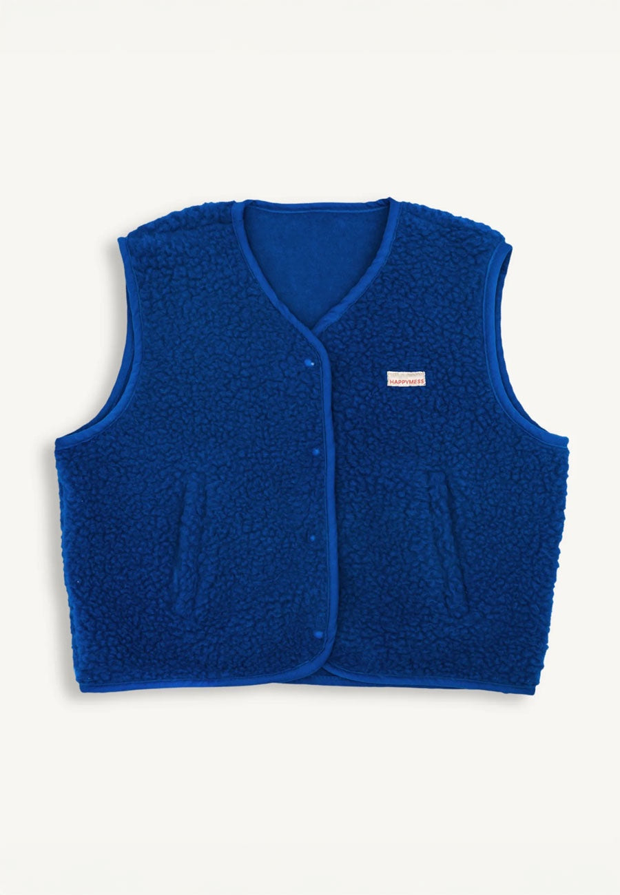 Happymess Merino Vest Cobalt Blue
