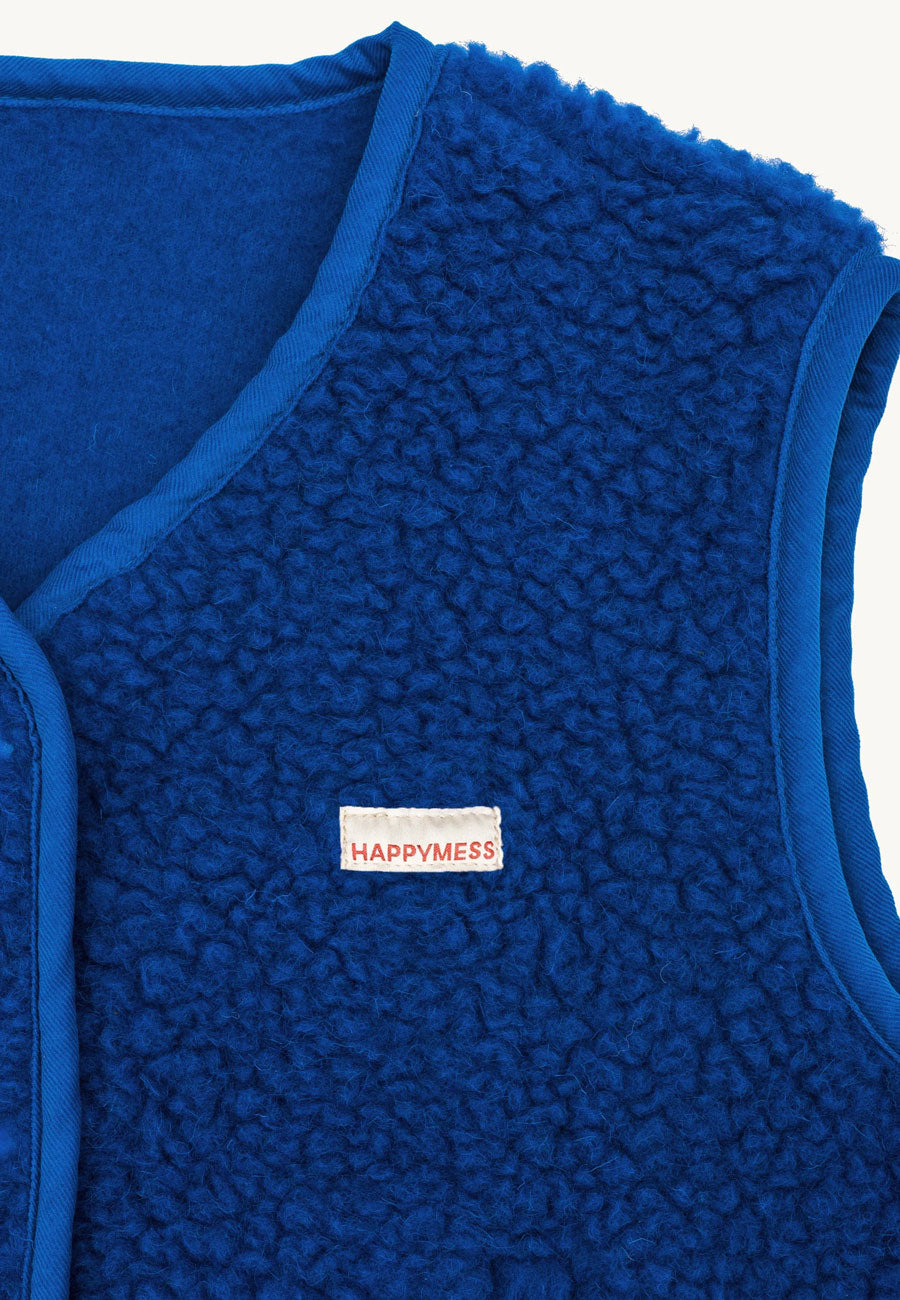 Happymess Merino Vest Cobalt Blue