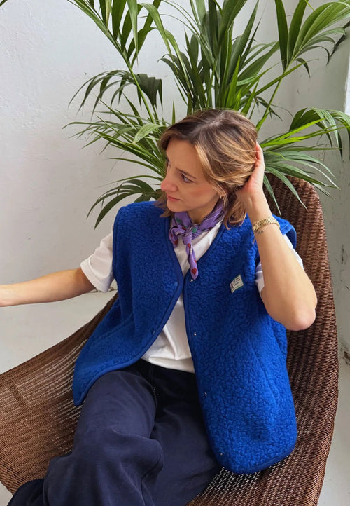 Happymess Merino Vest Cobalt Blue