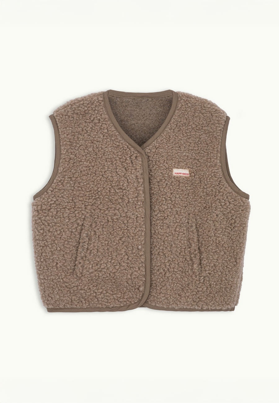 Happymess Merino Vest Hazelnut