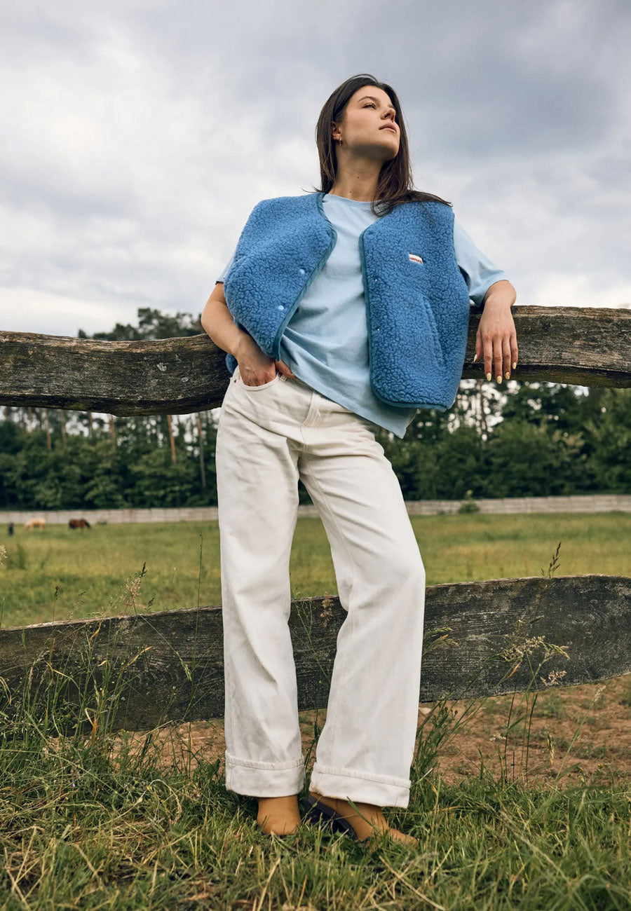 Happymess Merino Vest Ice Blue