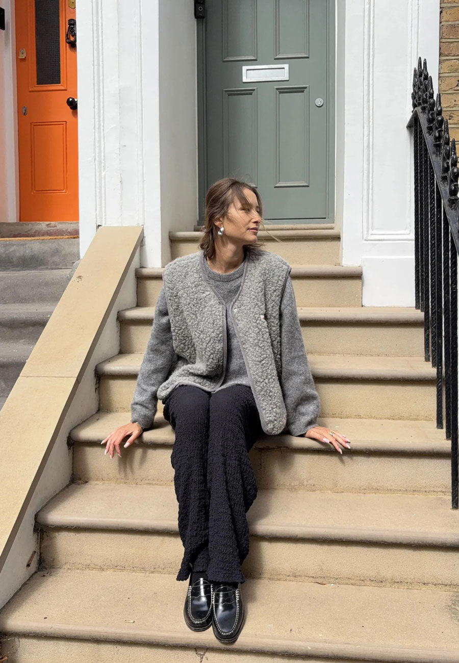 Happymess Merino Vest Stone Grey