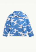 Happymess Merino Wool Jacket Blue Cow