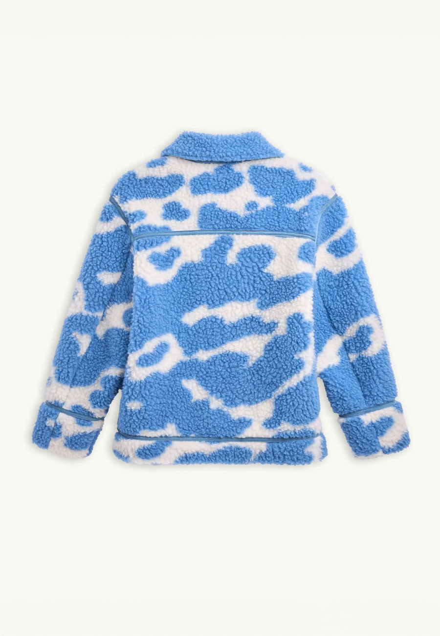 Happymess Merino Wool Jacket Blue Cow