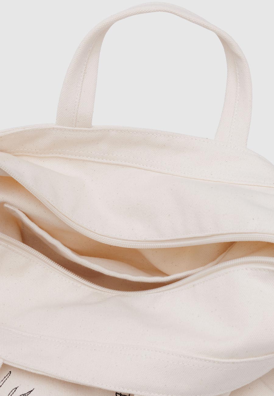 Baggu Horizontal Zip Duck Bag Embroidered Shells