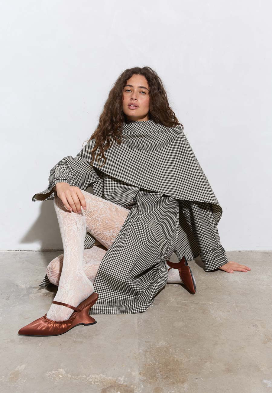 Commonplace Lady Gingham Trench