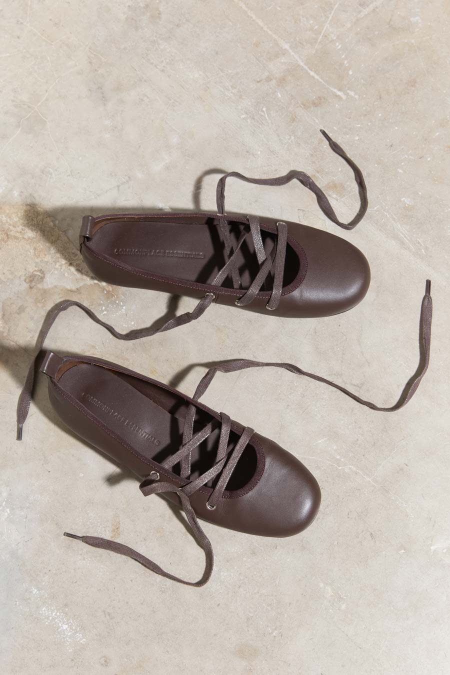 Commonplace Essentials Lacey Ballet Flat Choc