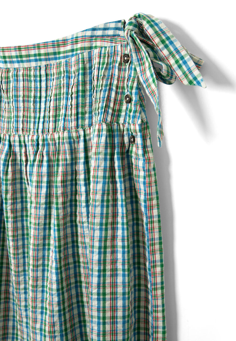 Damson Madder Josie Midi Skirt Picnic Check