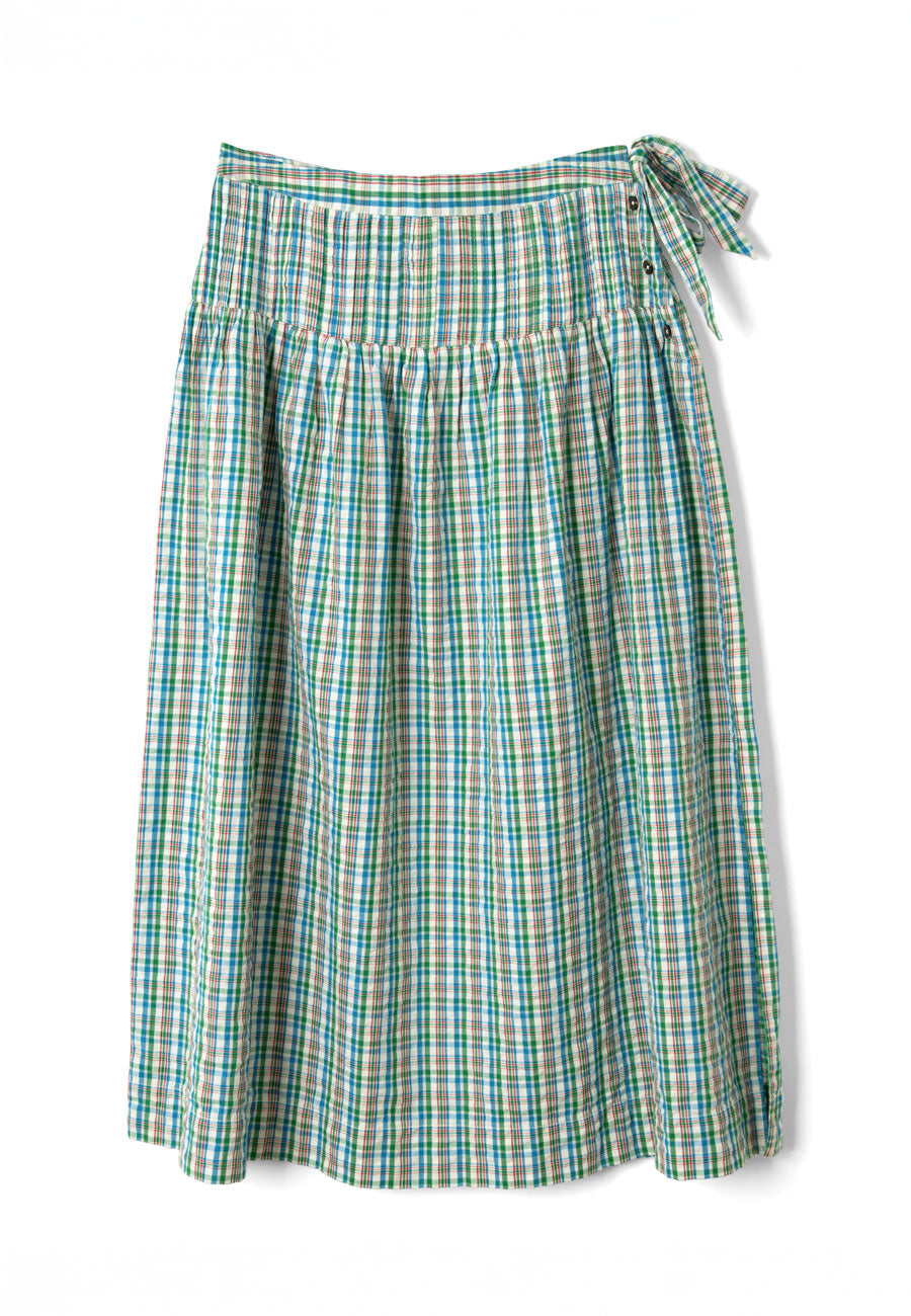 Damson Madder Josie Midi Skirt Picnic Check