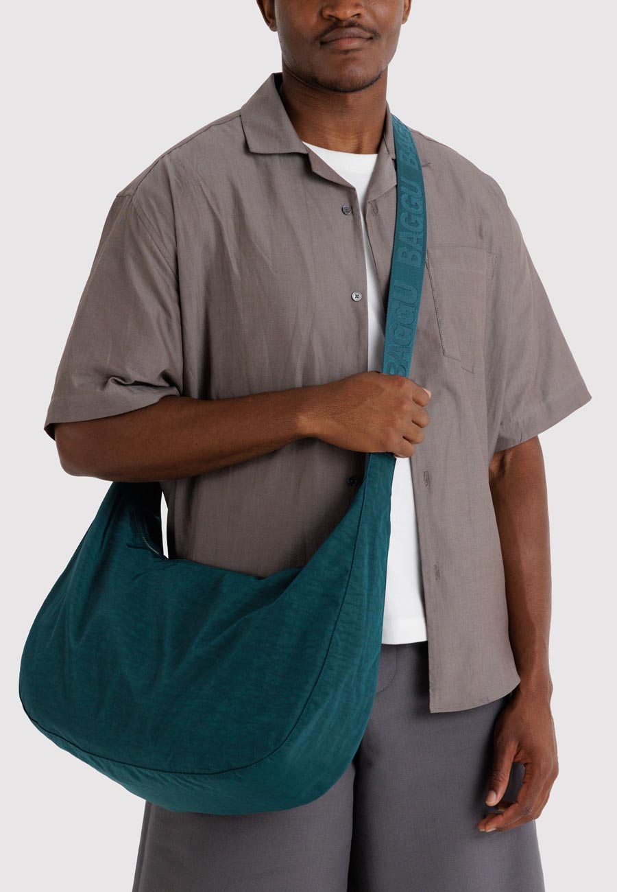 Baggu Large Nylon Crescent Bag Deep Sea