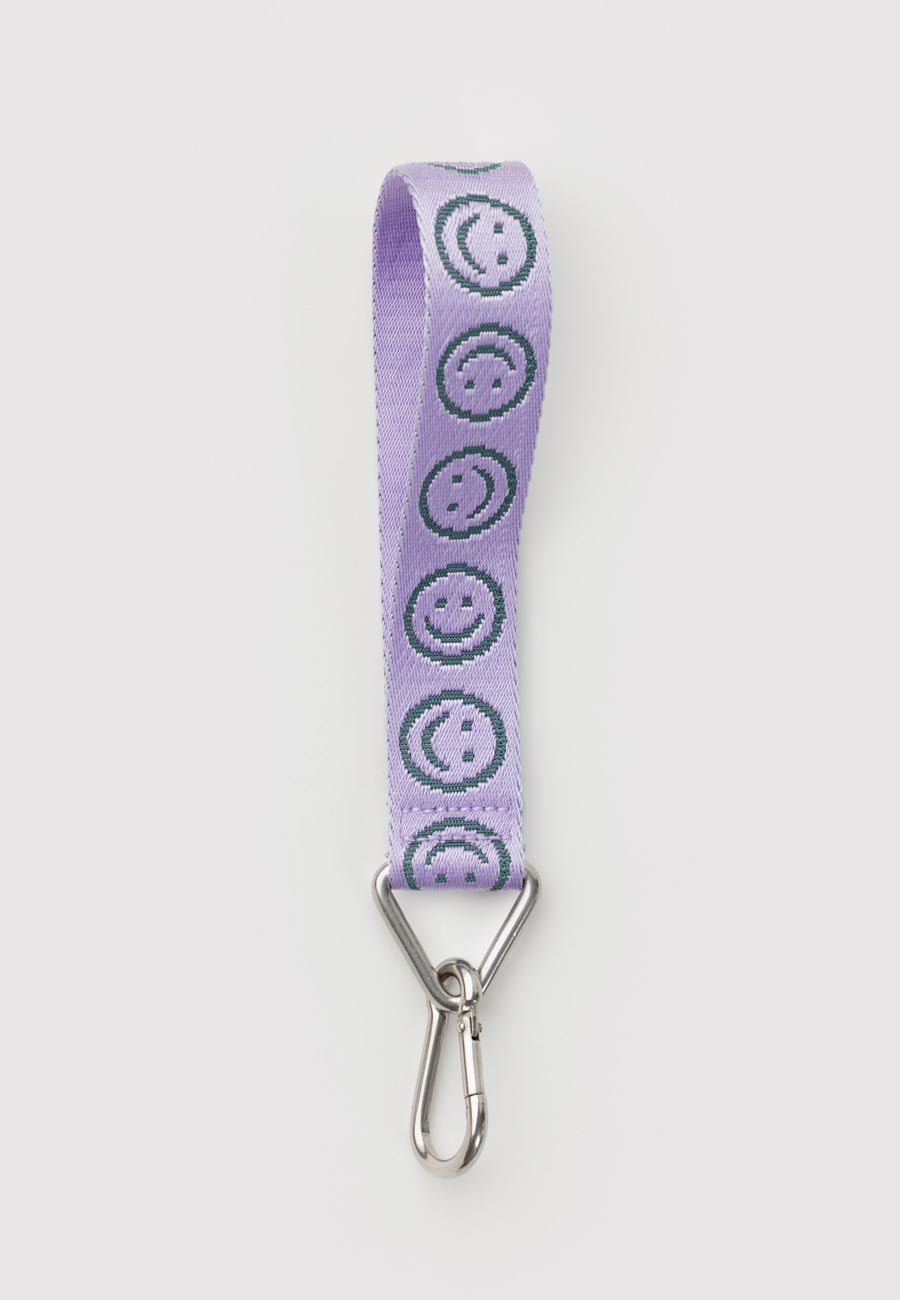 Baggu Logo Keychain Lilac Happy