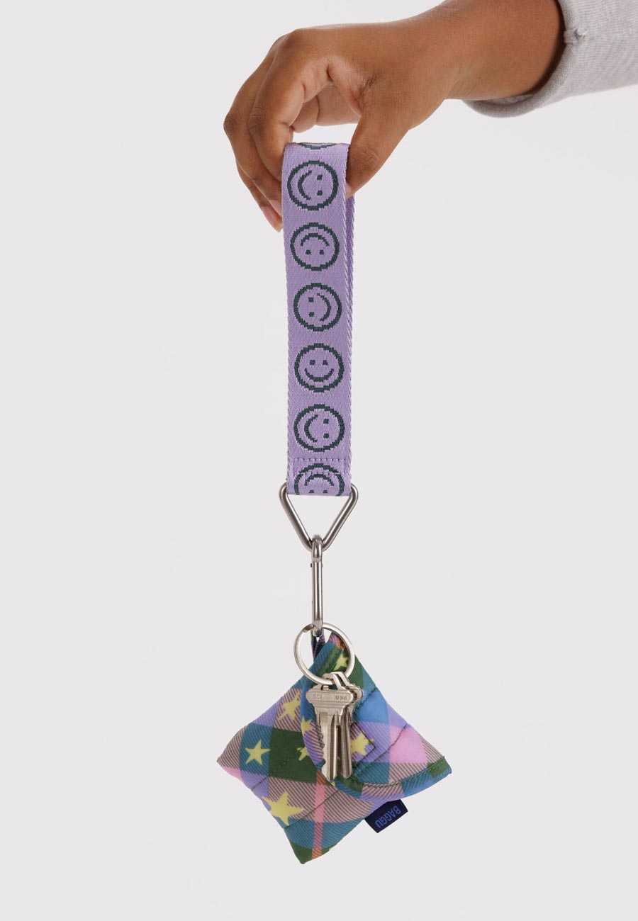 Baggu Logo Keychain Lilac Happy