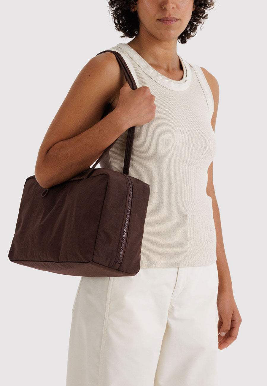 Baggu Medium Nylon Bowler Bag Coffee
