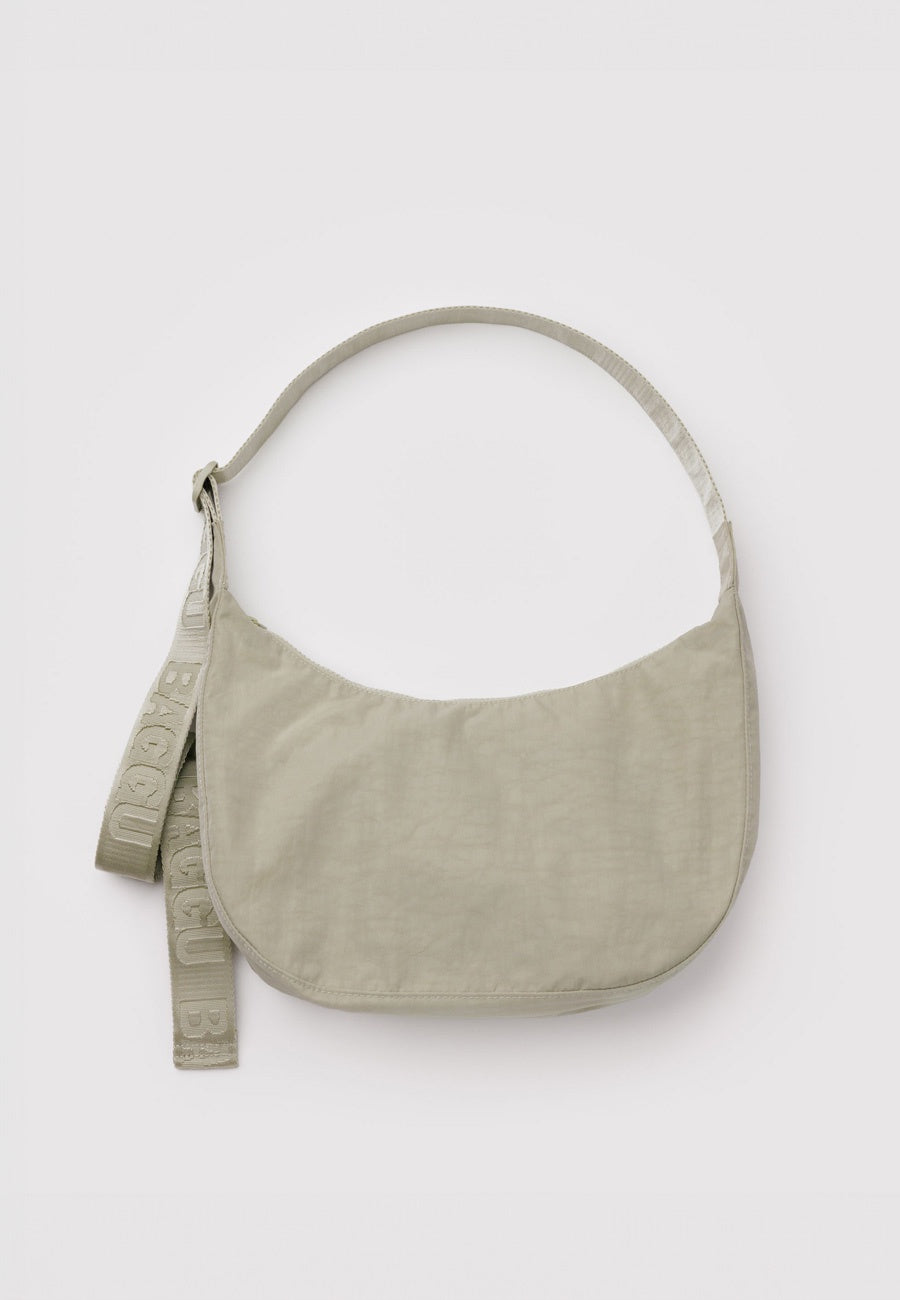 Baggu Medium Nylon Crescent Bag Celadon