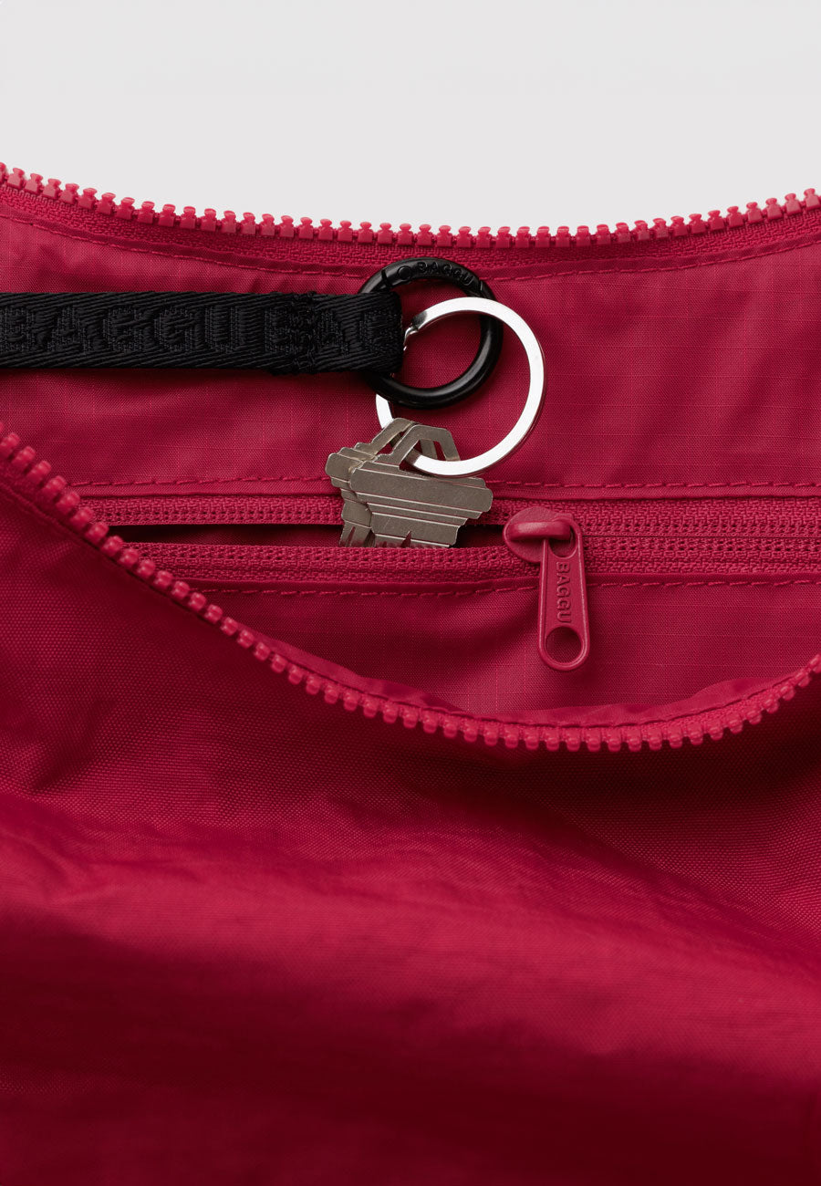 Baggu Medium Nylon Crescent Bag Cherry