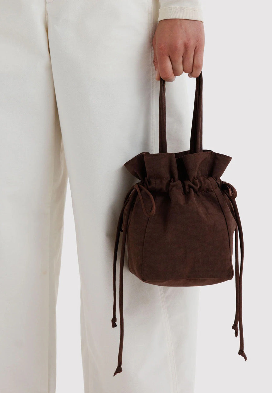 Baggu Nylon Drawstring Bag Coffee
