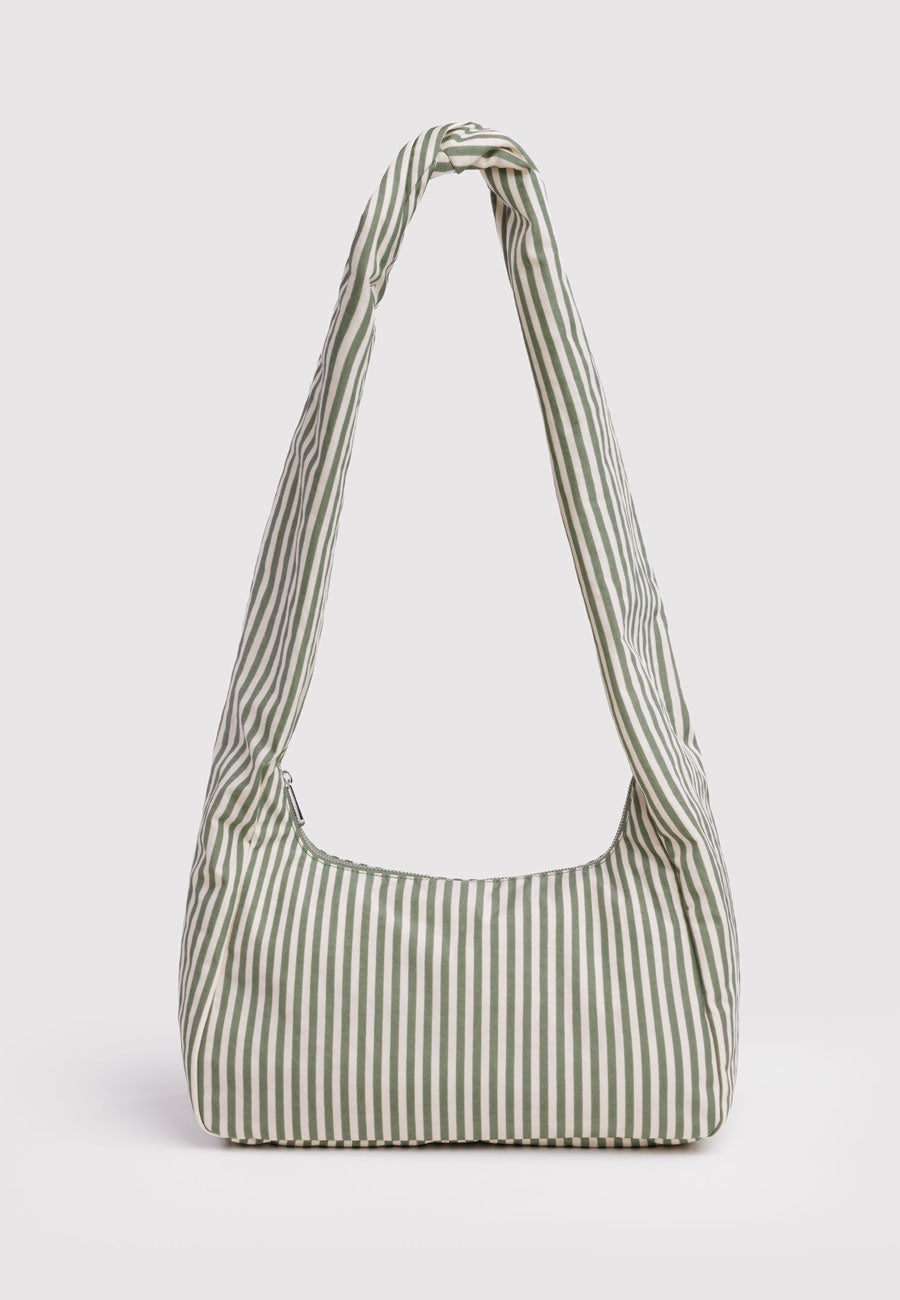 Baggu Nylon Meringue Bag Sage Stripe