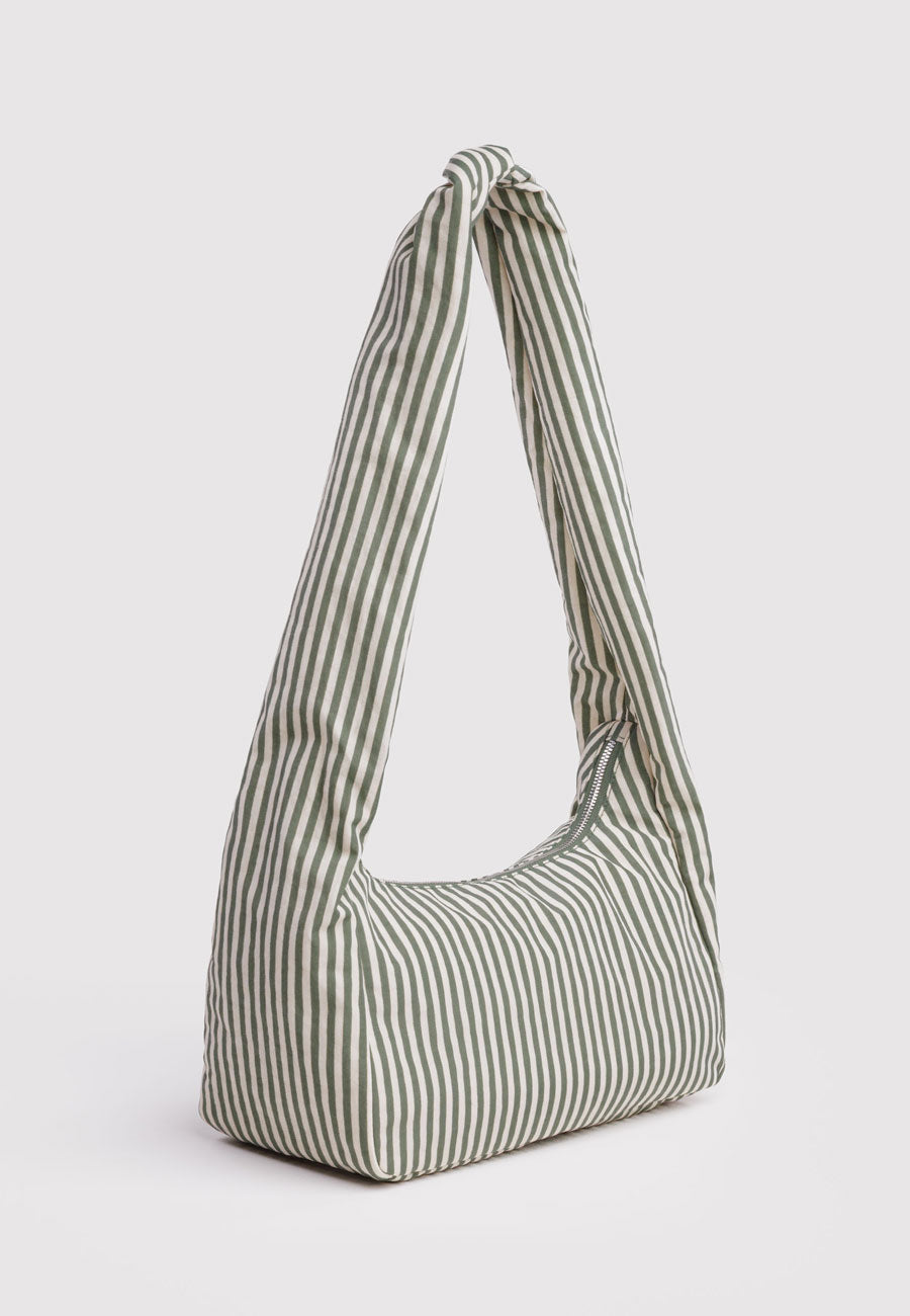 Baggu Nylon Meringue Bag Sage Stripe