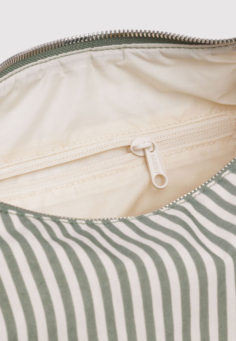 Baggu Nylon Meringue Bag Sage Stripe