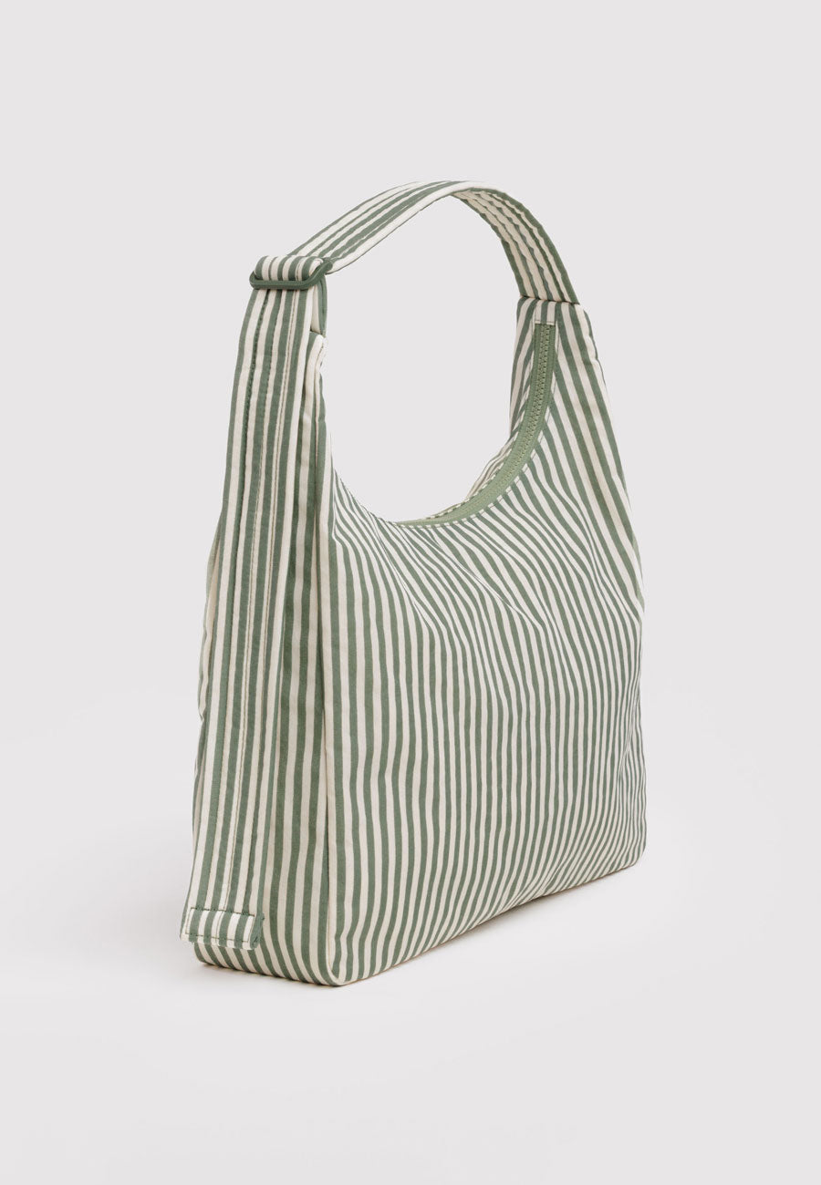 Baggu Nylon Shoulder Bag Sage Stripe