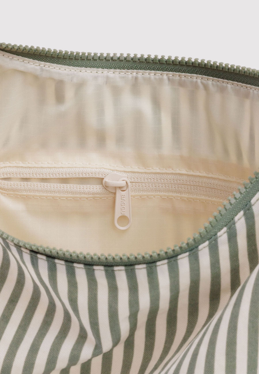 Baggu Nylon Shoulder Bag Sage Stripe