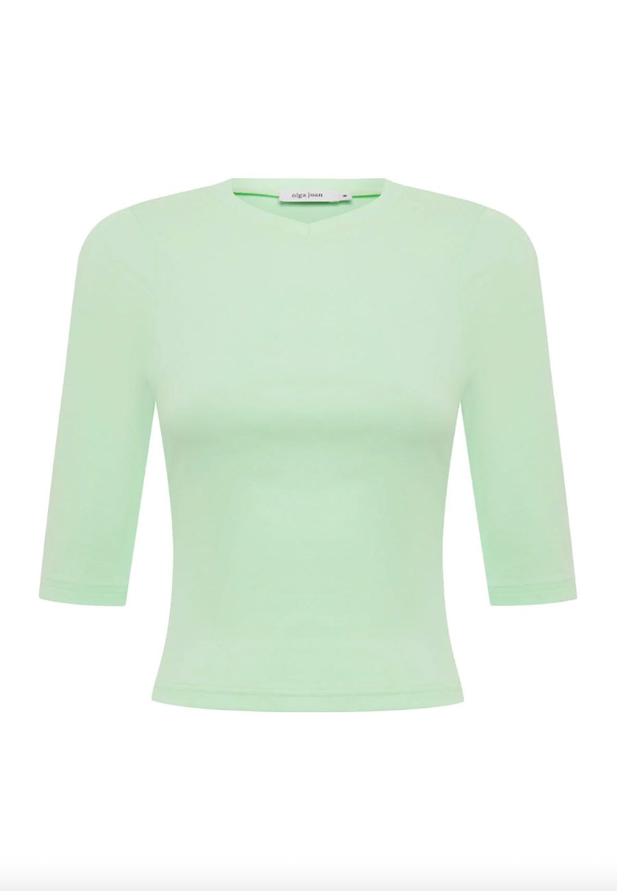 Olga Joan Baby V-Neck Top Menta
