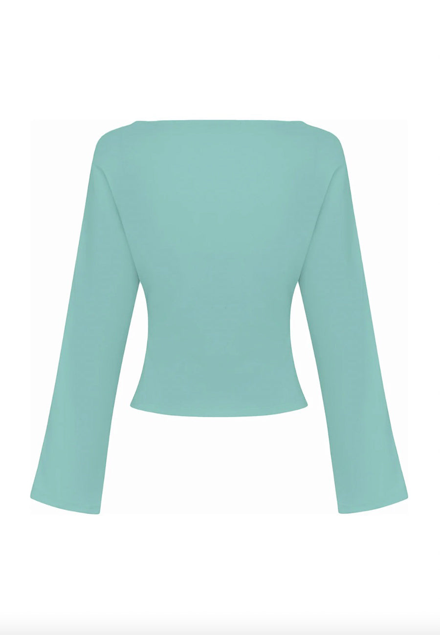 Olga Joan Bateau Long Sleeve Oceano