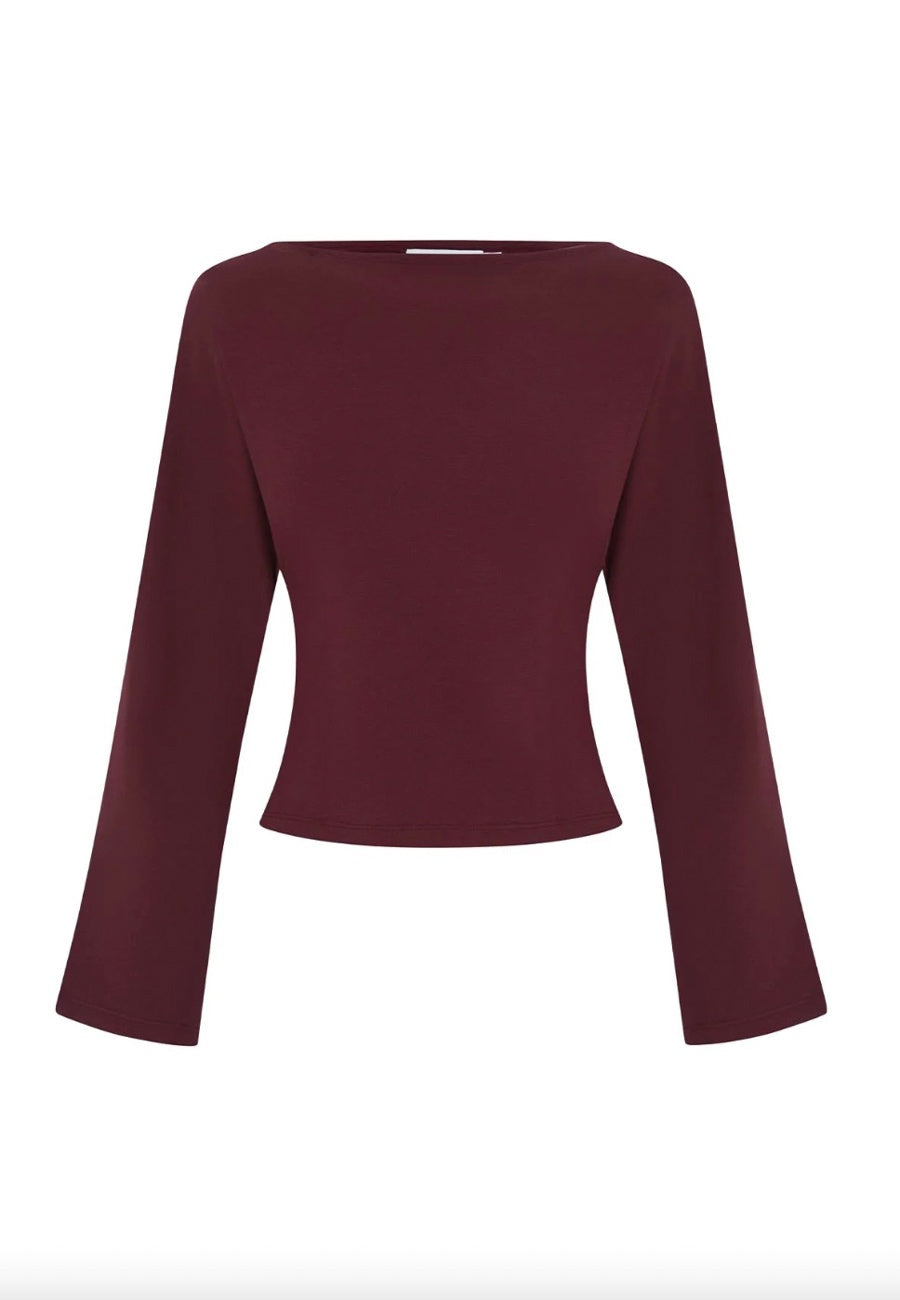 Olga Joan Bateau Long Sleeve Vino