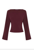 Olga Joan Bateau Long Sleeve Vino