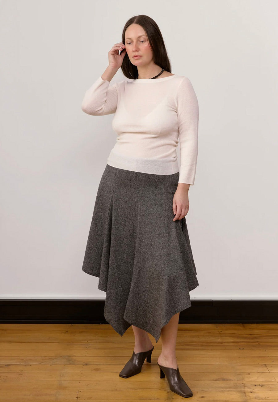 Olga Joan Handkerchief Skirt Grigio Mélange