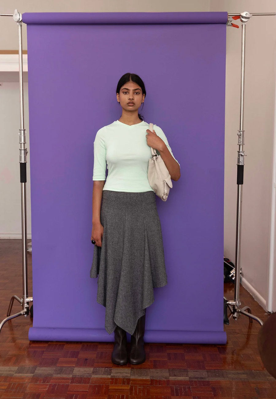 Olga Joan Handkerchief Skirt Grigio Mélange