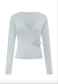 Olga Joan Long Sleeve Wrap Top Perla