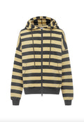 Olga Joan Zip Hoodie Limone Stripe