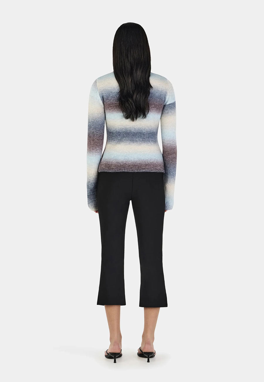 Ownley Alegra Asym Cardi Cocoa Gradient