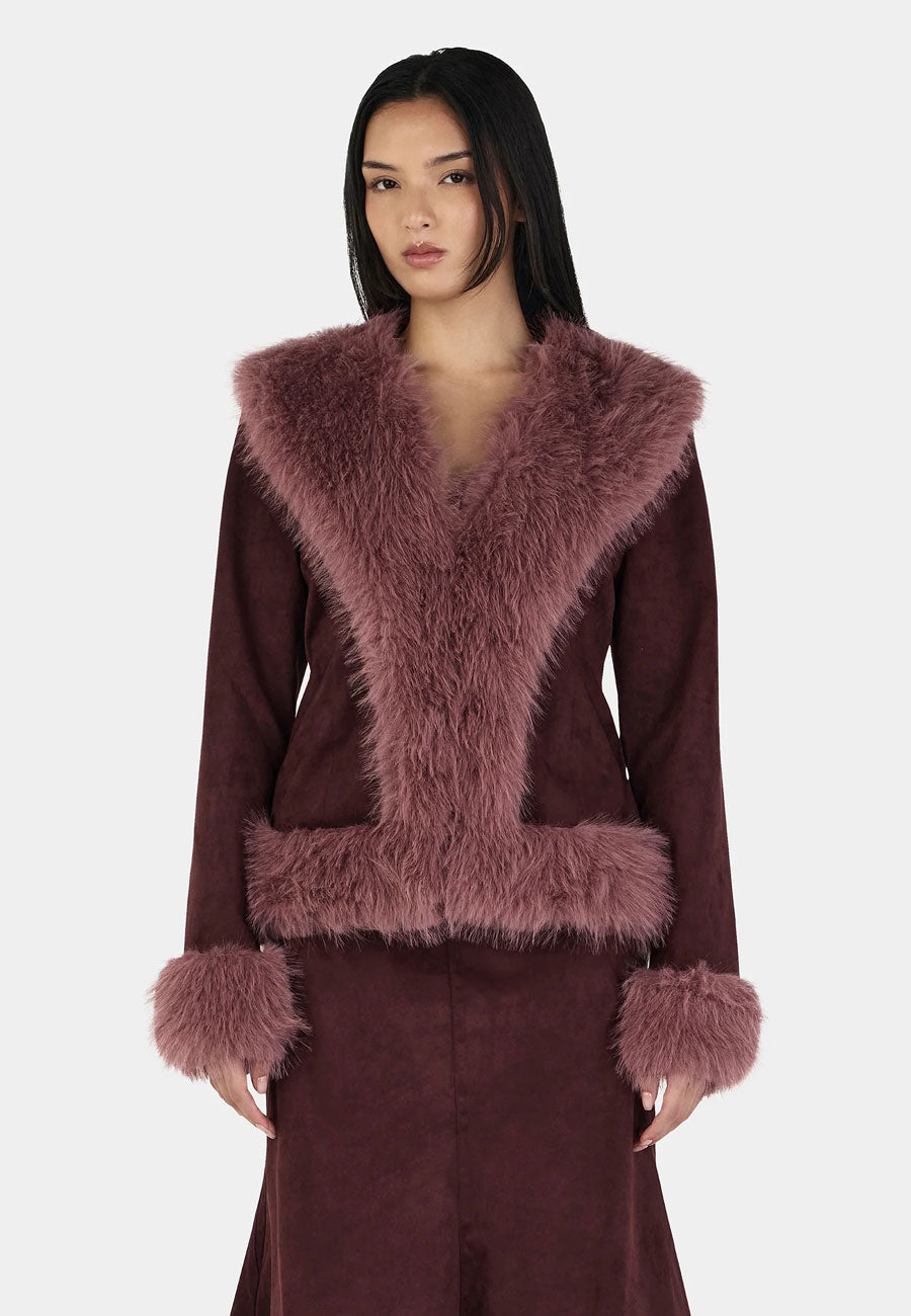 Ownley Fifi Coat Cocoa Mauve