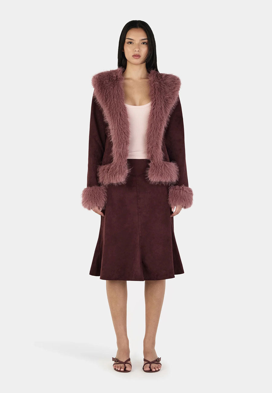 Ownley Fifi Coat Cocoa Mauve