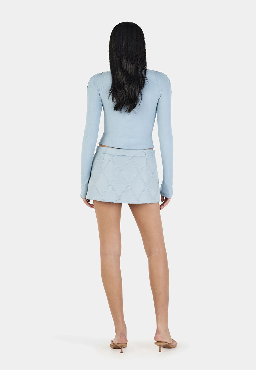 Ownley Quinn Long Sleeve Top Ice Blue